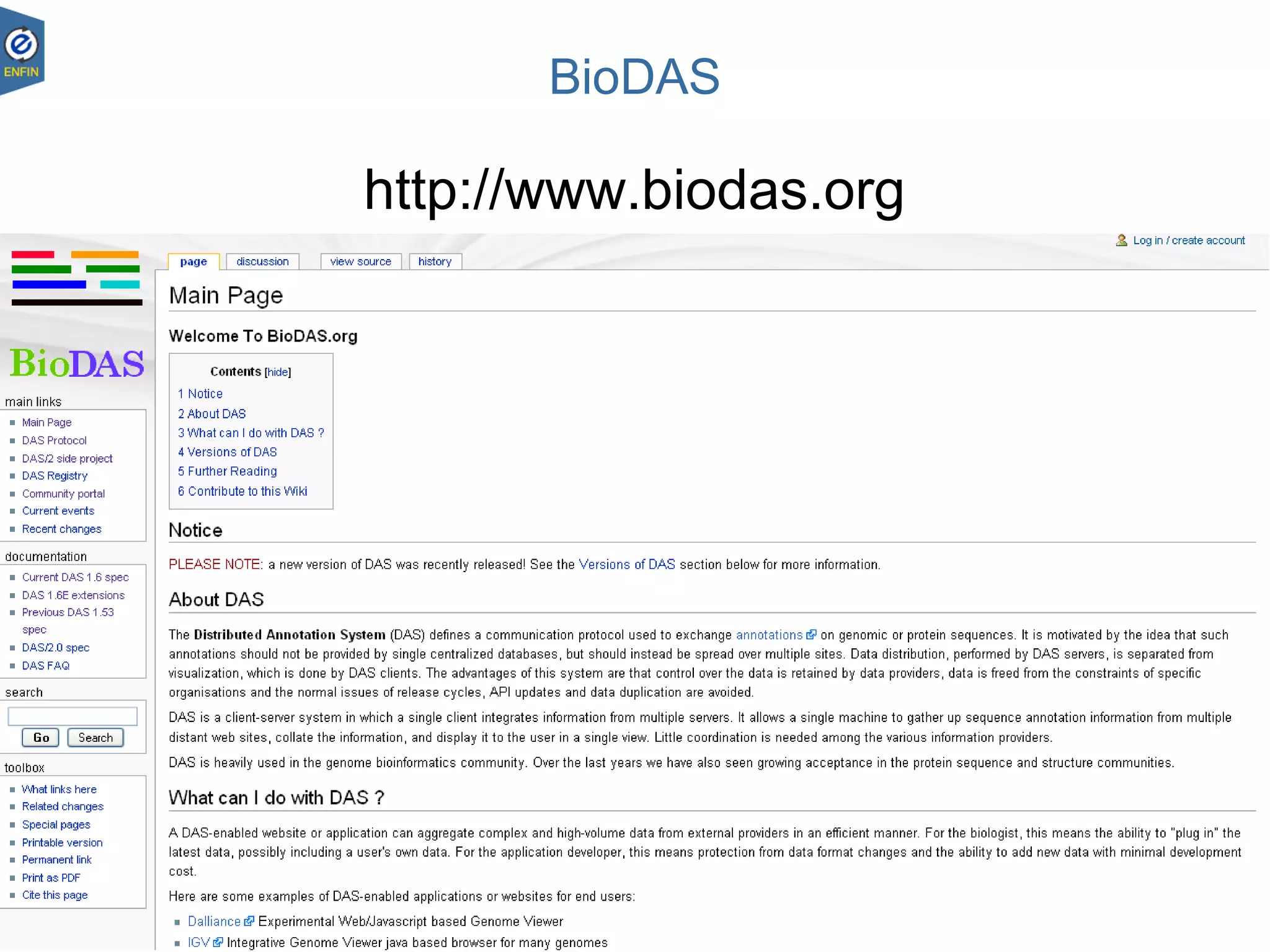 BioDAS
http://www.biodas.org
 