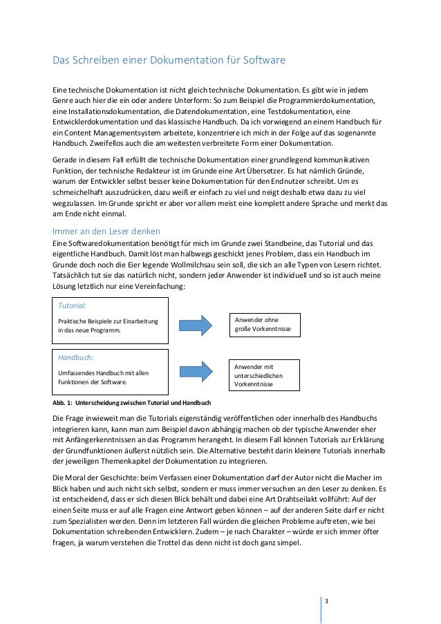 Das Schreiben einer technischen Dokumentation