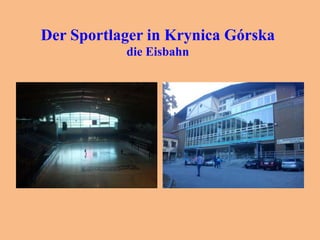 Der Sportlager in Krynica Górska
die Eisbahn

 