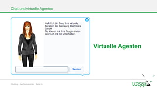 Chat und virtuelle Agenten

Virtuelle Agenten

Gōutōng – das Servicecenter Seite 24

 