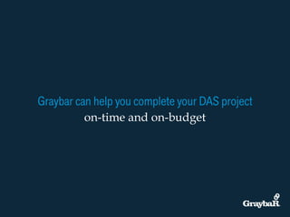 Graybar can help you complete your DAS project
on-time and on-budget
 