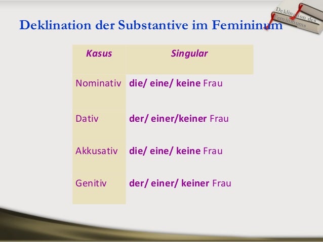 Das Substantiv - Artikelgebrauch, Deklination
