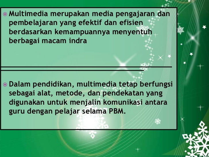 Aplikasi Multimedia Dalam Proses Belajar Mengajar