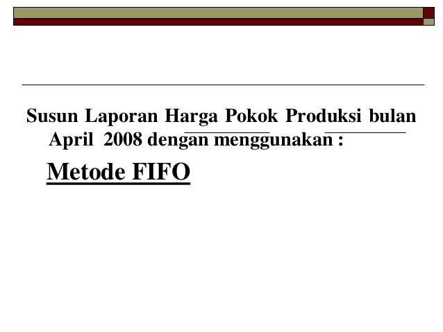Metode Harga Pokok Proses Costing