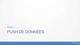 PUSH DE DONNÉES
DEMO 3
 