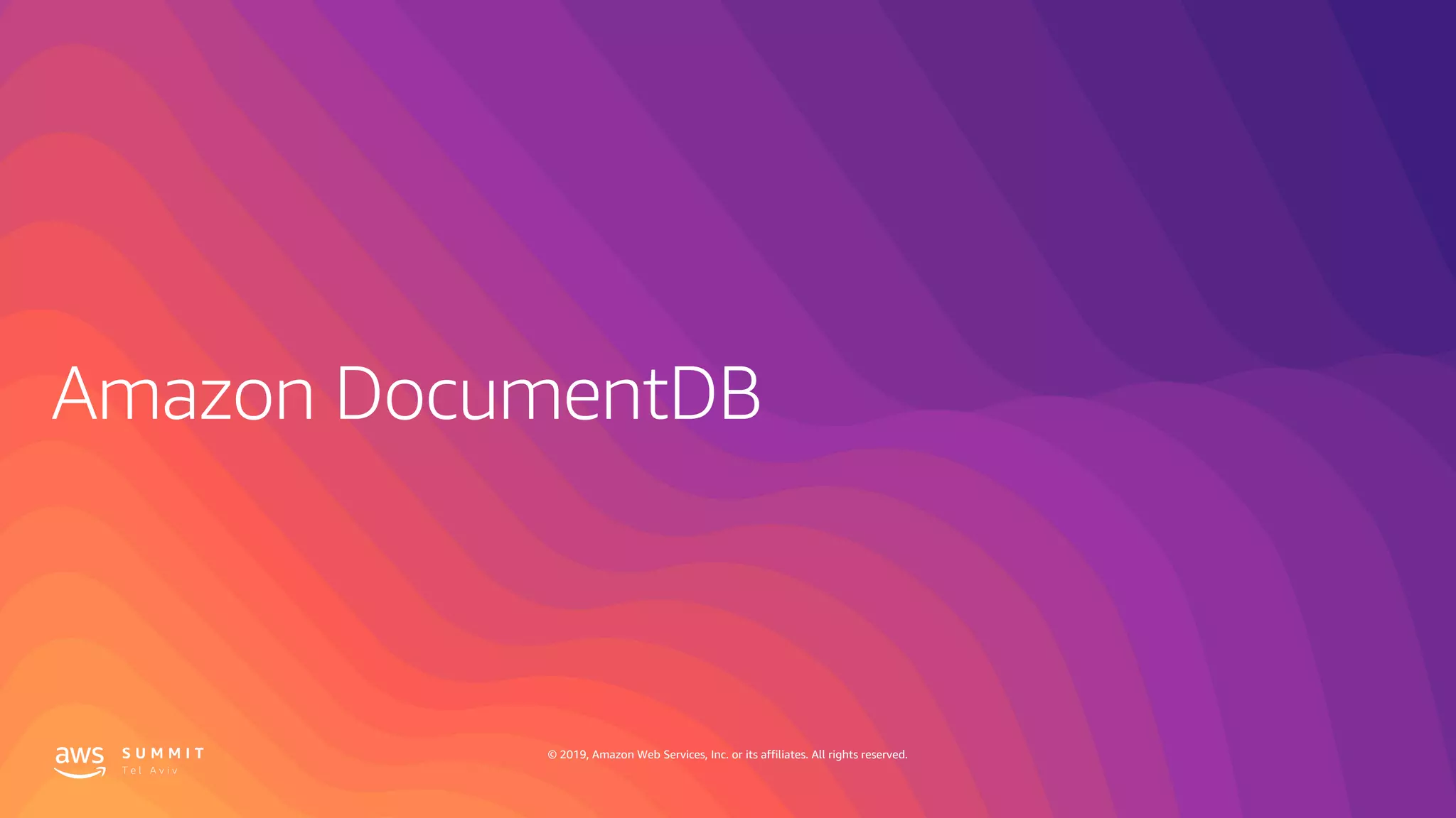 © 2019, Amazon Web Services, Inc. or its affiliates. All rights reserved.
 