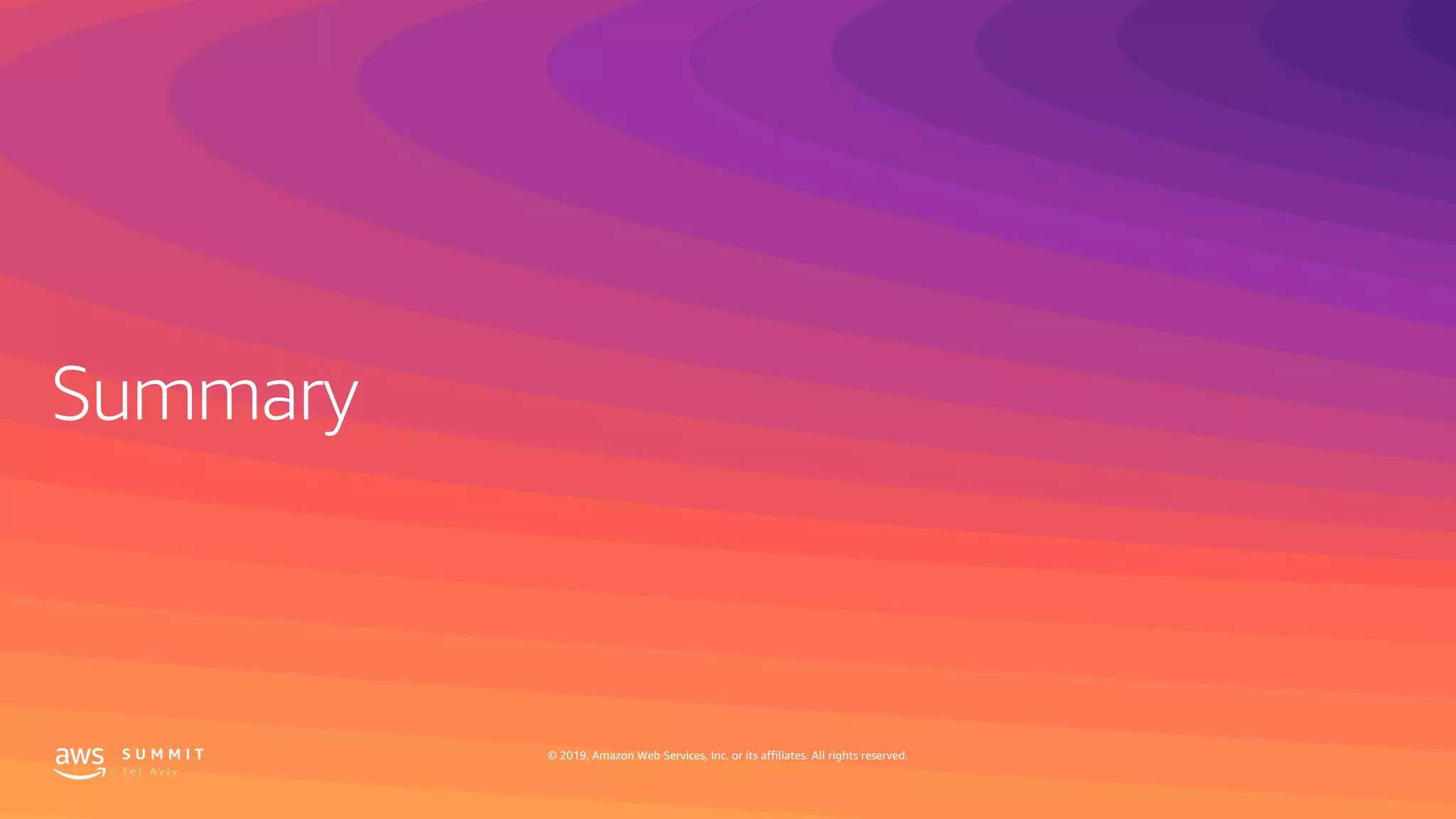 © 2019, Amazon Web Services, Inc. or its affiliates. All rights reserved.
 