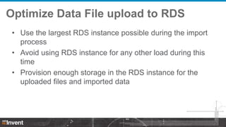 Import Rds Issue Advanced data migration techniques for Amazon RDS | PPTX