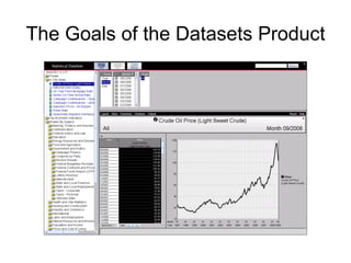The Goals of the Datasets Product 