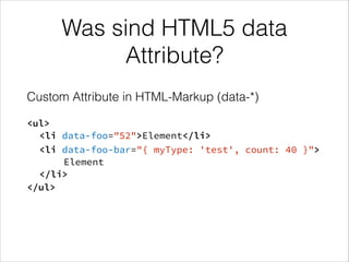 jQuery .data() und HTML5 data Attribute