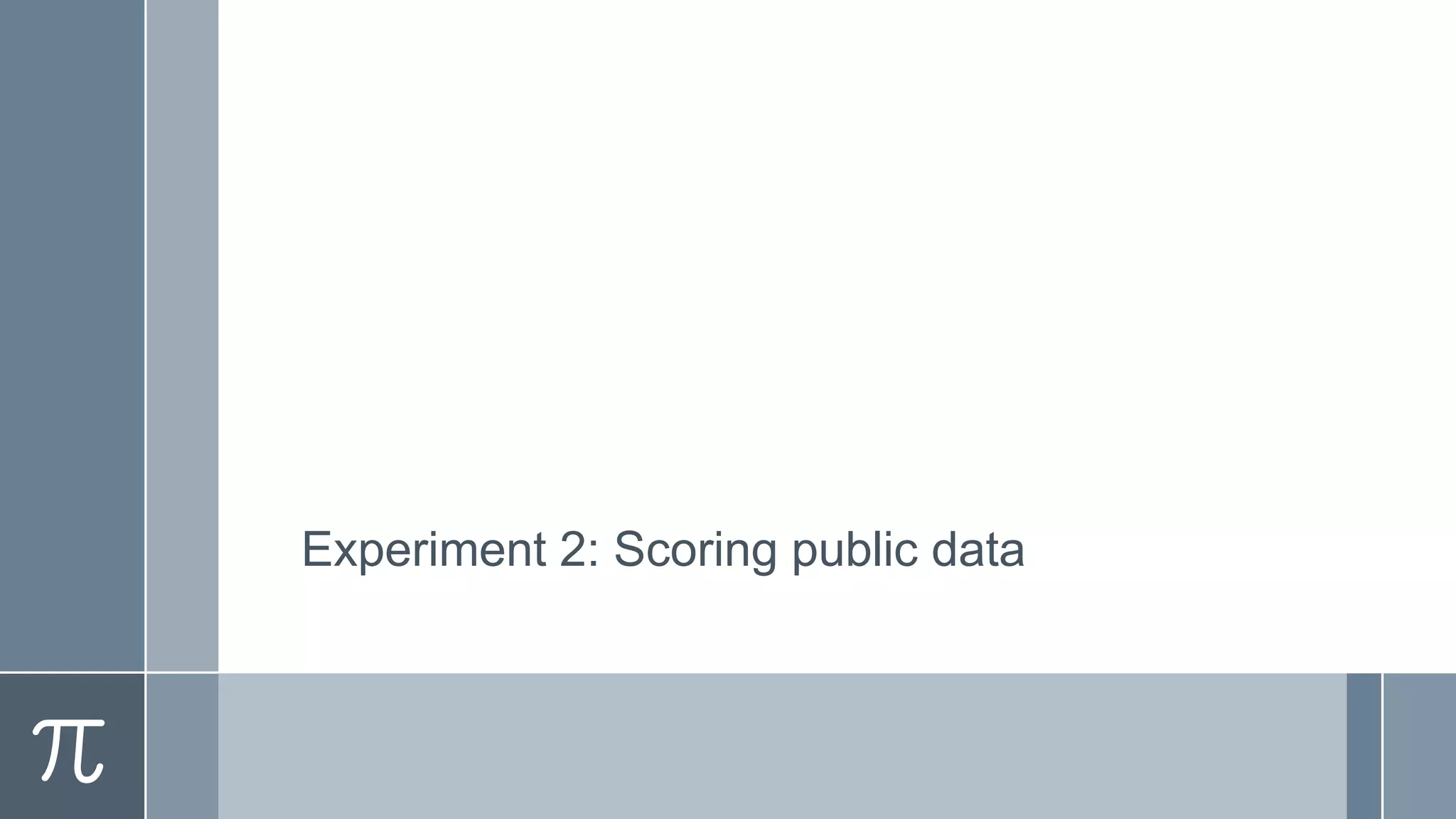 Experiment 2: Scoring public data

 