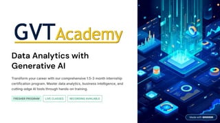 Comprehensive Data Analytics Internship with Generative AI Mastery | PDF