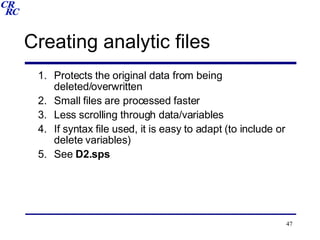 Data Archiving and Processing