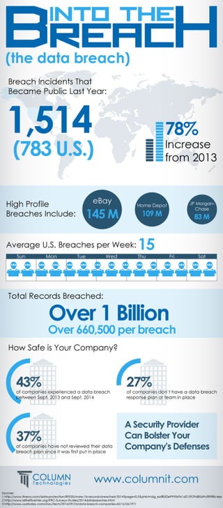 Into the Breach-Data Breach Statistics Infographic