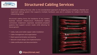 Reliable Data Cabling Services for Seamless Connectivity | PDF