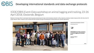 Developing international standards and data exchange protocols
 