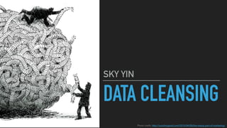 DATA CLEANSING
SKY YIN
Photo credit: http://outofmygord.com/2015/04/08/the-messy-part-of-marketing/
 