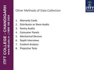 ITFT Data collection | PDF
