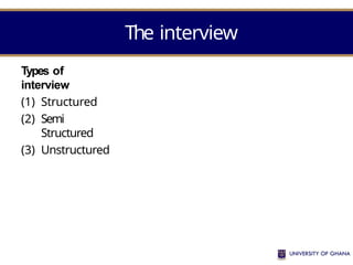DATA-COLLECTION METHODS, TYPES AND SOURCES | PPTX