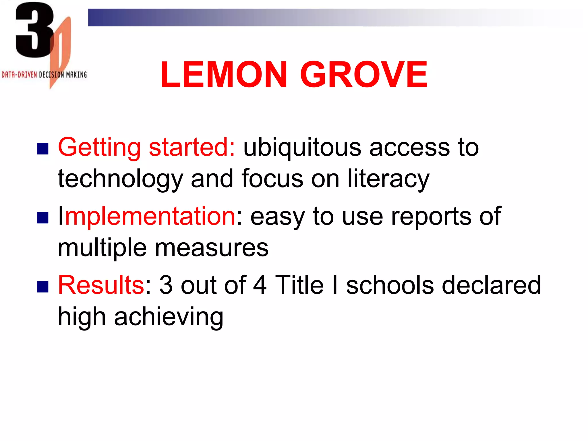 CCSD15 Improvement ProcessSet measurable goals and targets