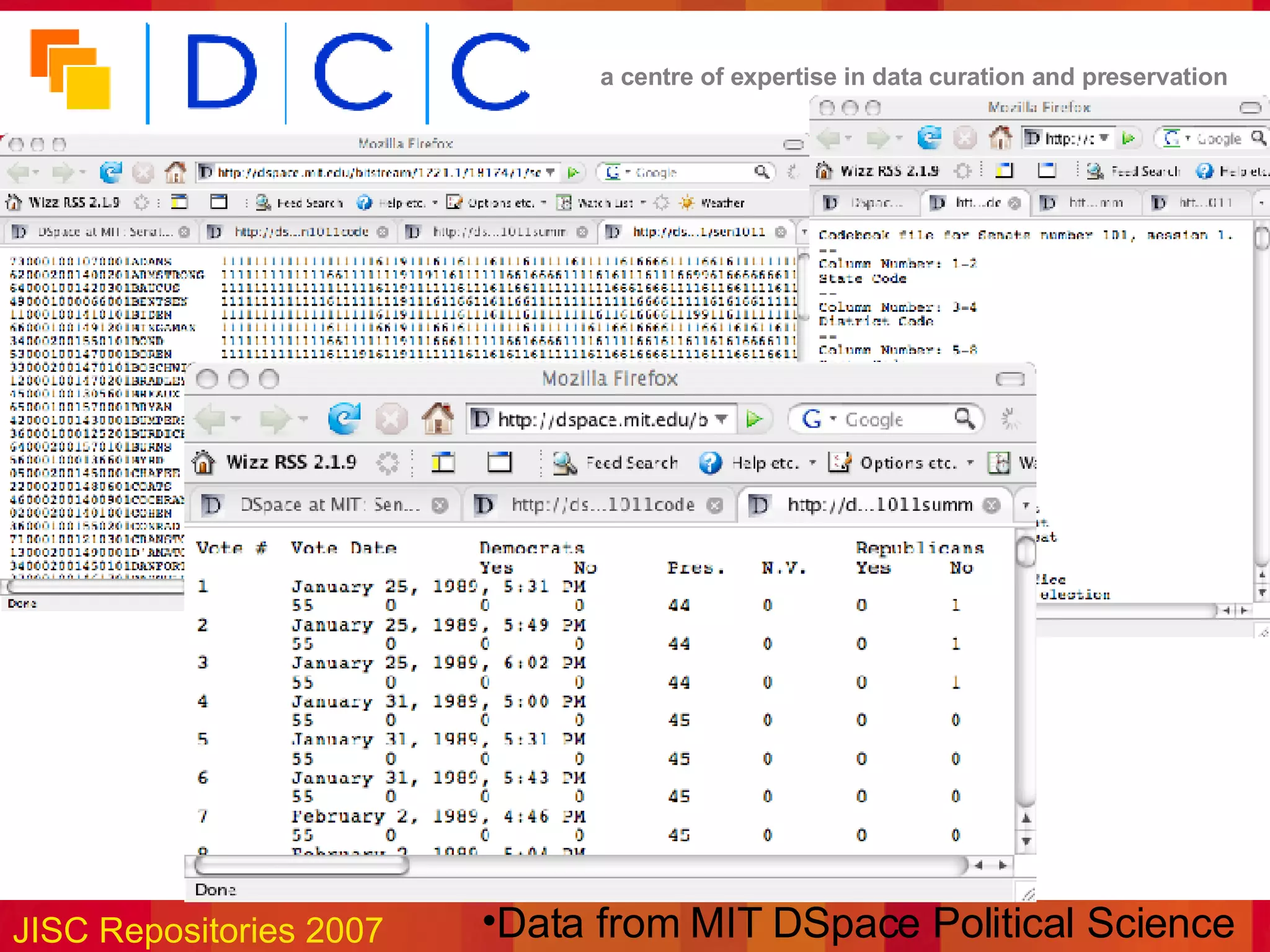 Data from MIT DSpace Political Science 
