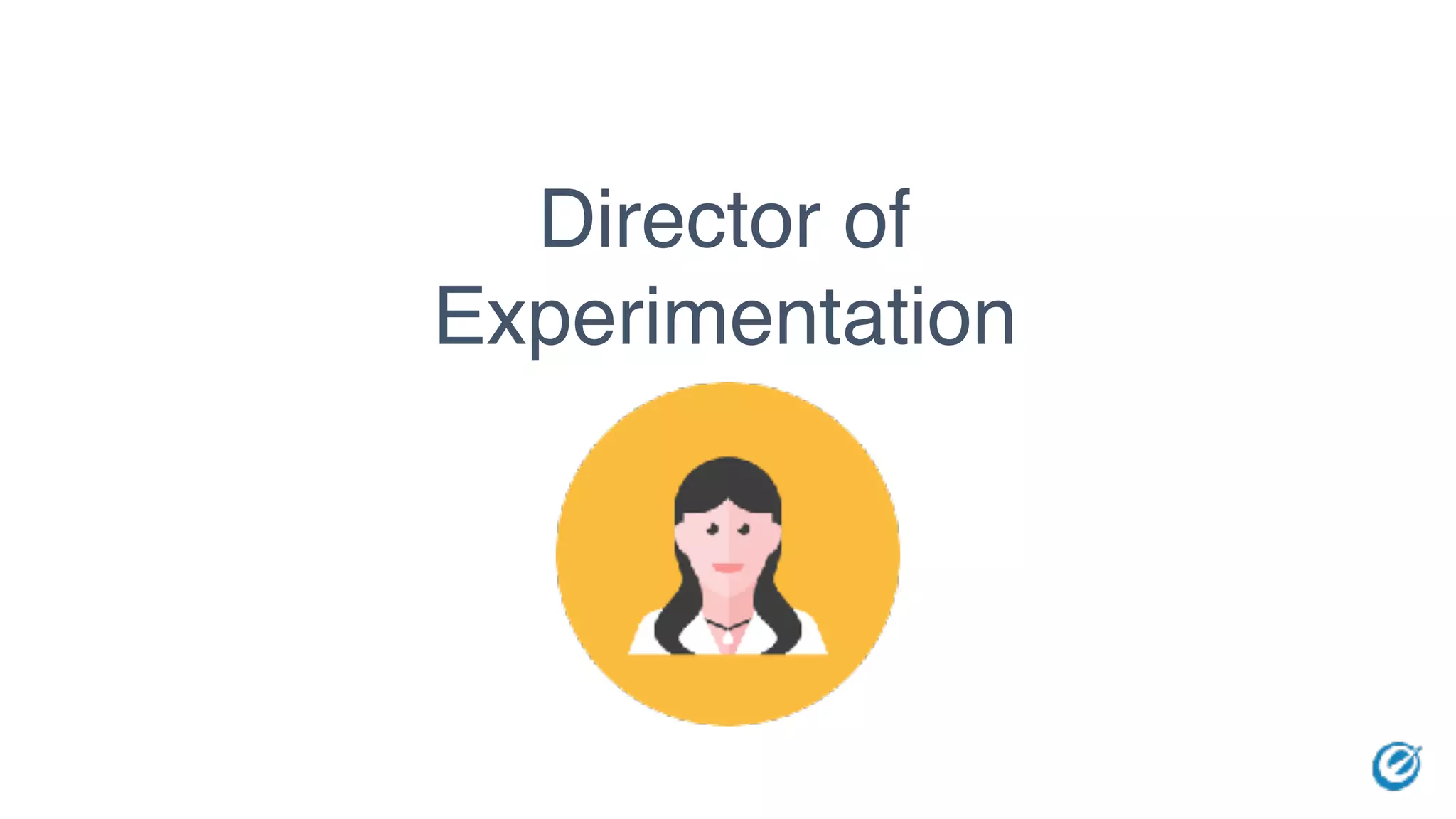 Director of
Experimentation
 