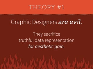 THEORY #2
Marketers are evil.
They sacrifice
truthful data representation
for more clicks.
 