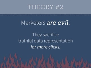 THEORY #3
Most people aren’t evil.
Good data visualization
is really hard to do.
 