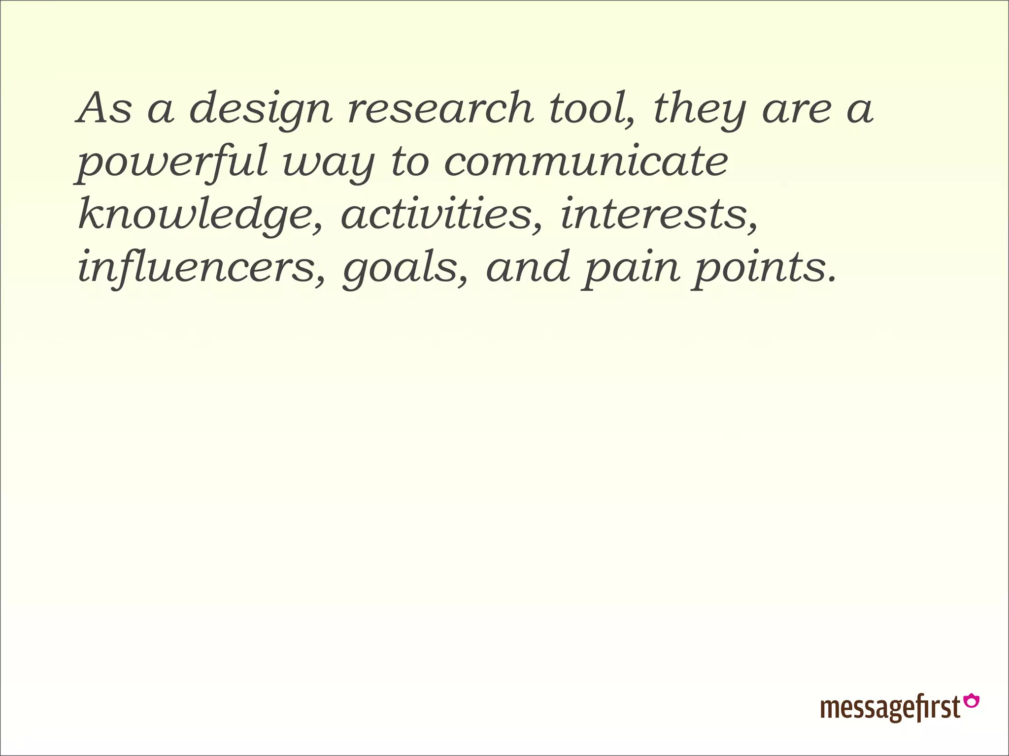 Data Driven Design Research Personas