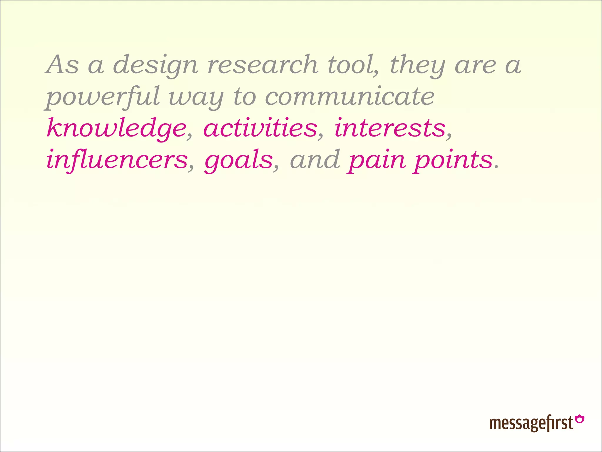 Data Driven Design Research Personas