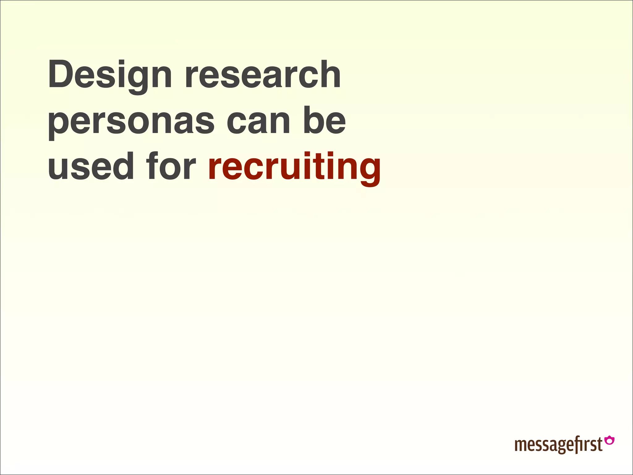 Data Driven Design Research Personas