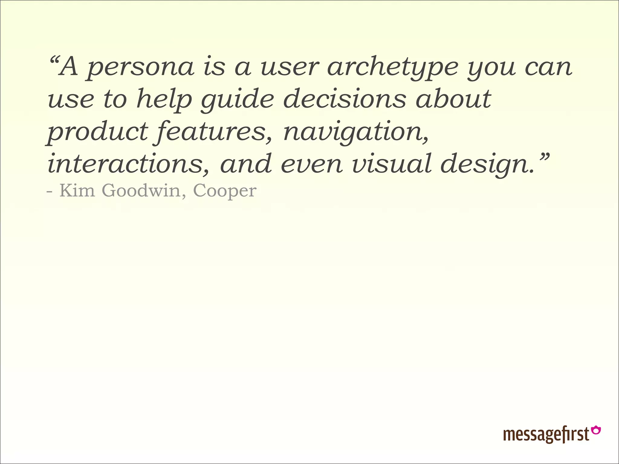 Data Driven Design Research Personas