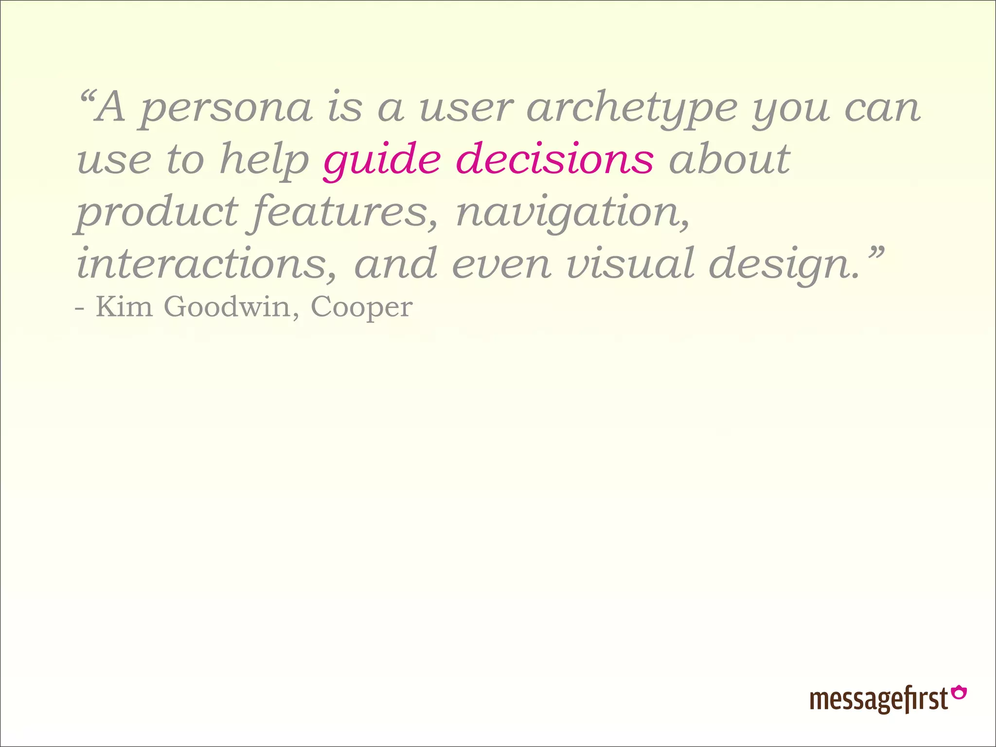 Data Driven Design Research Personas