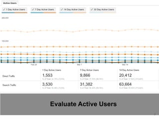 8
Evaluate Active Users
 