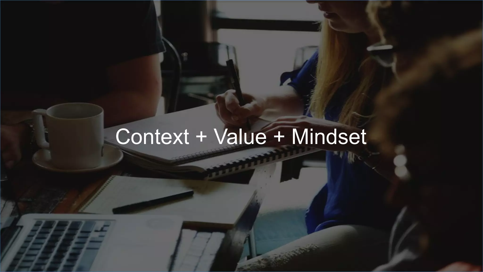 Context + Value + Mindset
 