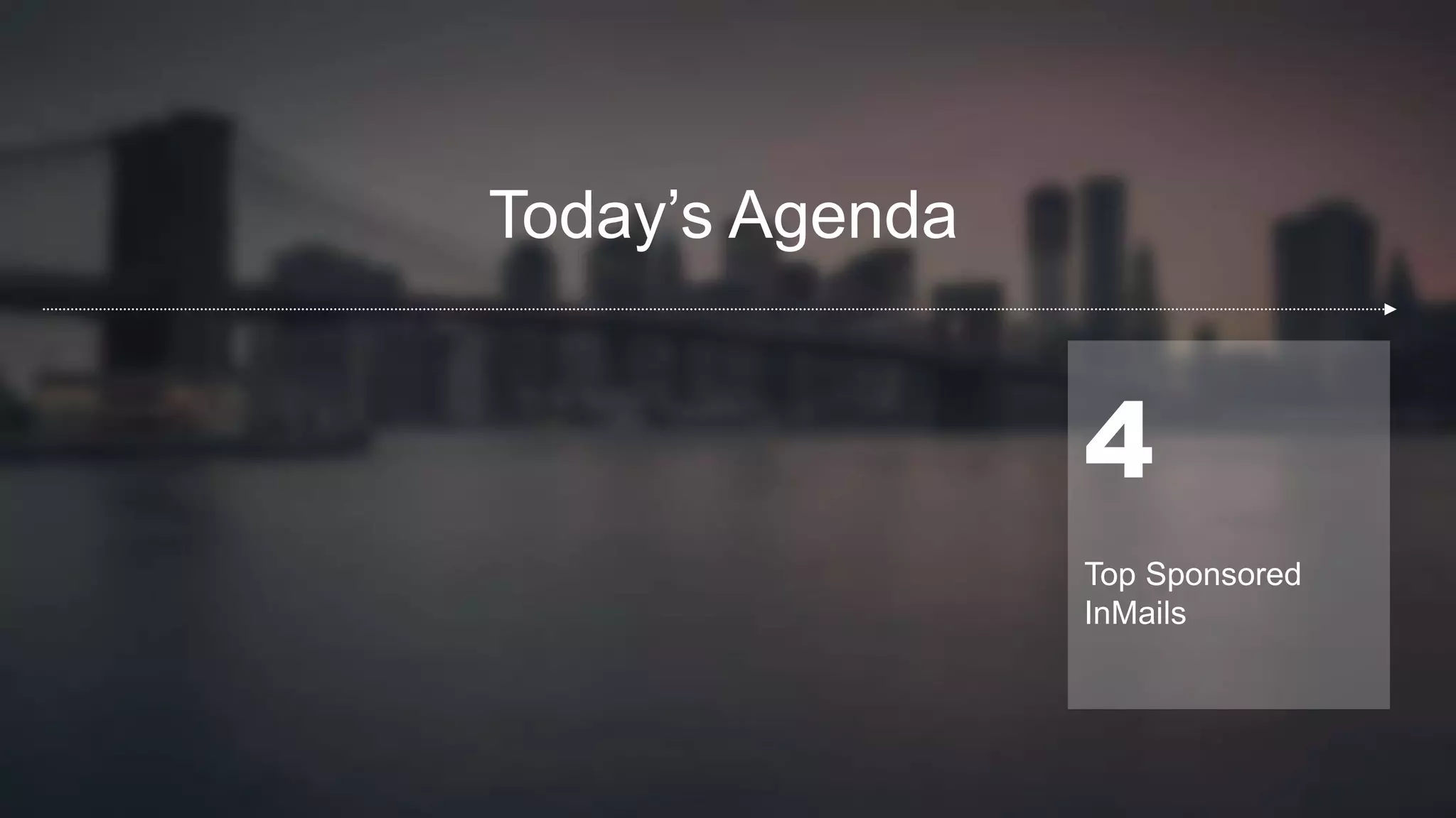 INTERNAL USE ONLY
Today’s Agenda
4
Top Sponsored
InMails
 