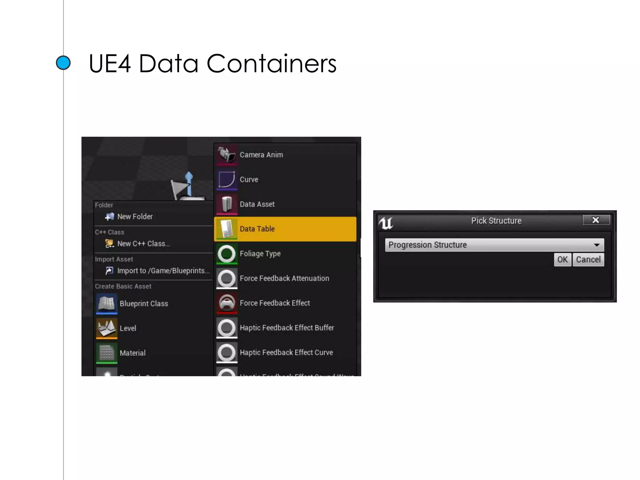 UE4 Data Containers
 