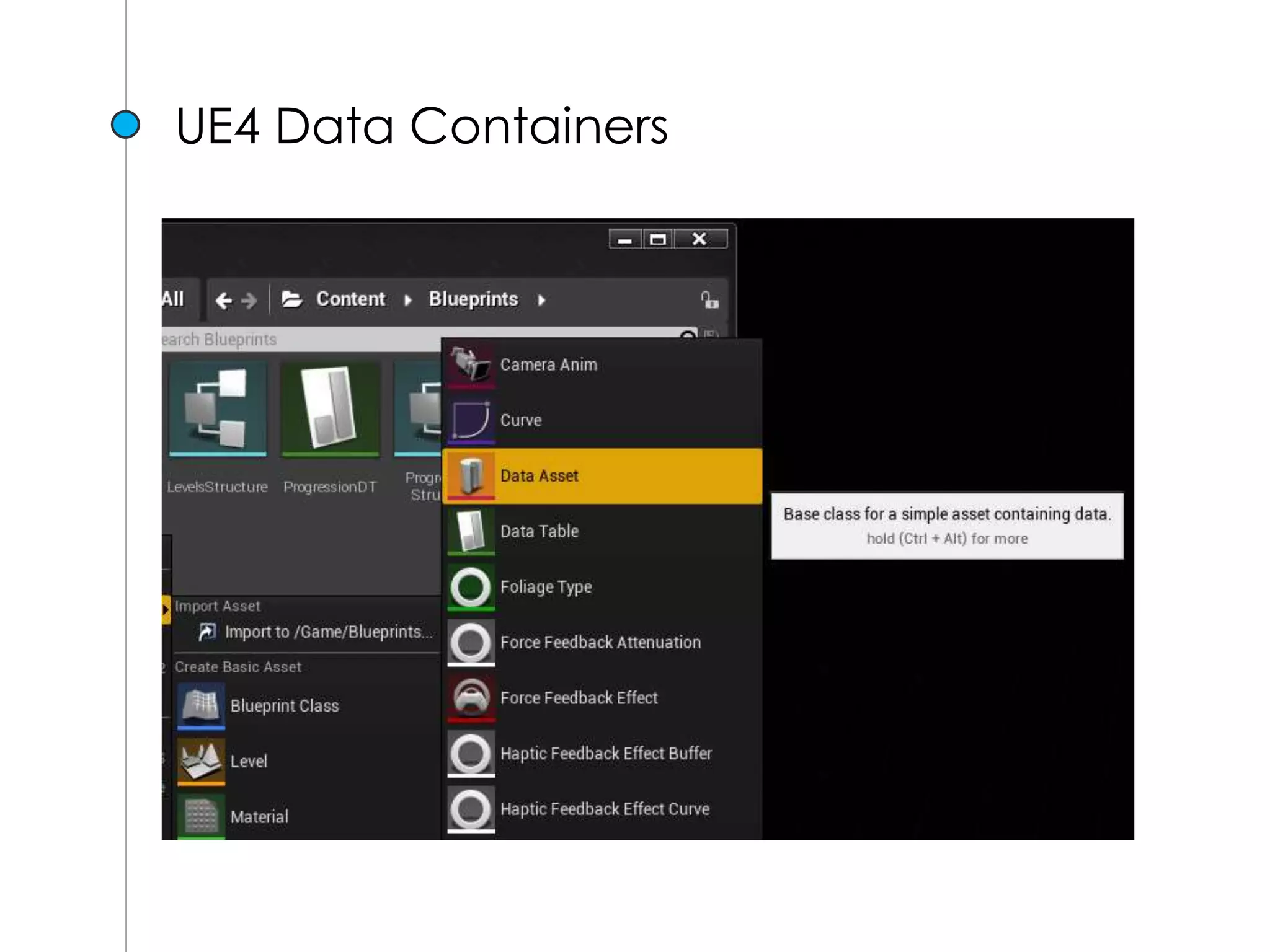 UE4 Data Containers
 