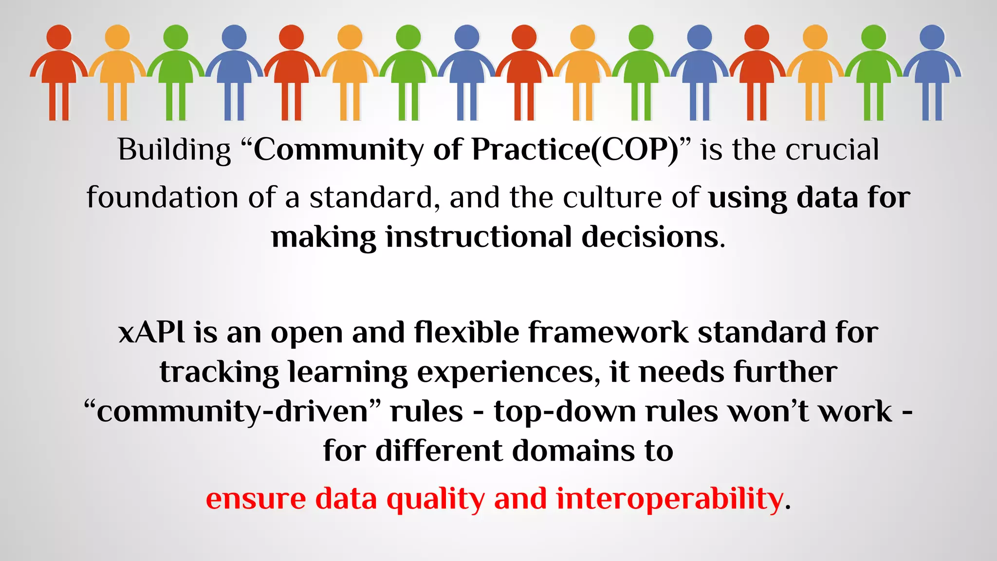 RUSSEL - Re-Usability Support System for eLearning 
The RUSSEL project includes: 
● a novel user interface (UI), 
● drag-and-drop SCORM disaggregation, 
● a framework for automated metadata generation, 
● a new approach to supporting instructional design best 
practices while remixing existing materials, 
● paradata capture from use of content in instructional 
designs. 
 