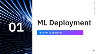 Quix
/
Data
Natives
2022
ML Deployment
01 REST API vs Streaming
25
 