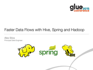 Faster Data Flows with Hive, Spring and Hadoop
Alex Silva

Principal Data Engineer
 