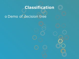 Classification Demo of decision tree 