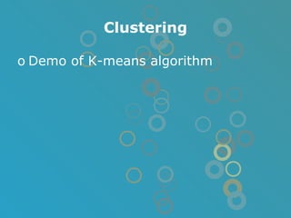 Clustering Demo of K-means algorithm 