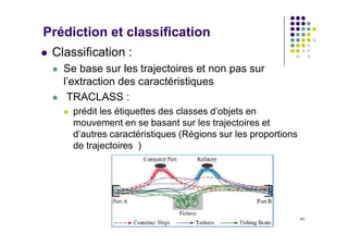 Prédiction et classification
41
 Classification :
 Se base sur les trajectoires et non pas sur
l’extraction des caractér...
