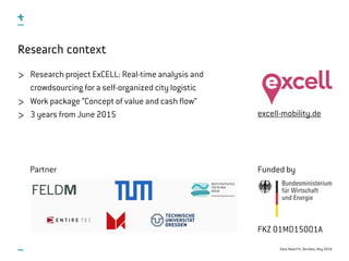 Data-Need Fit, ServDes, May 2016
Research context
Research project ExCELL: Real-time analysis and
crowdsourcing for a self...