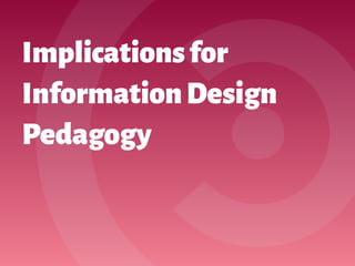 Implicationsfor
InformationDesign
Pedagogy
 