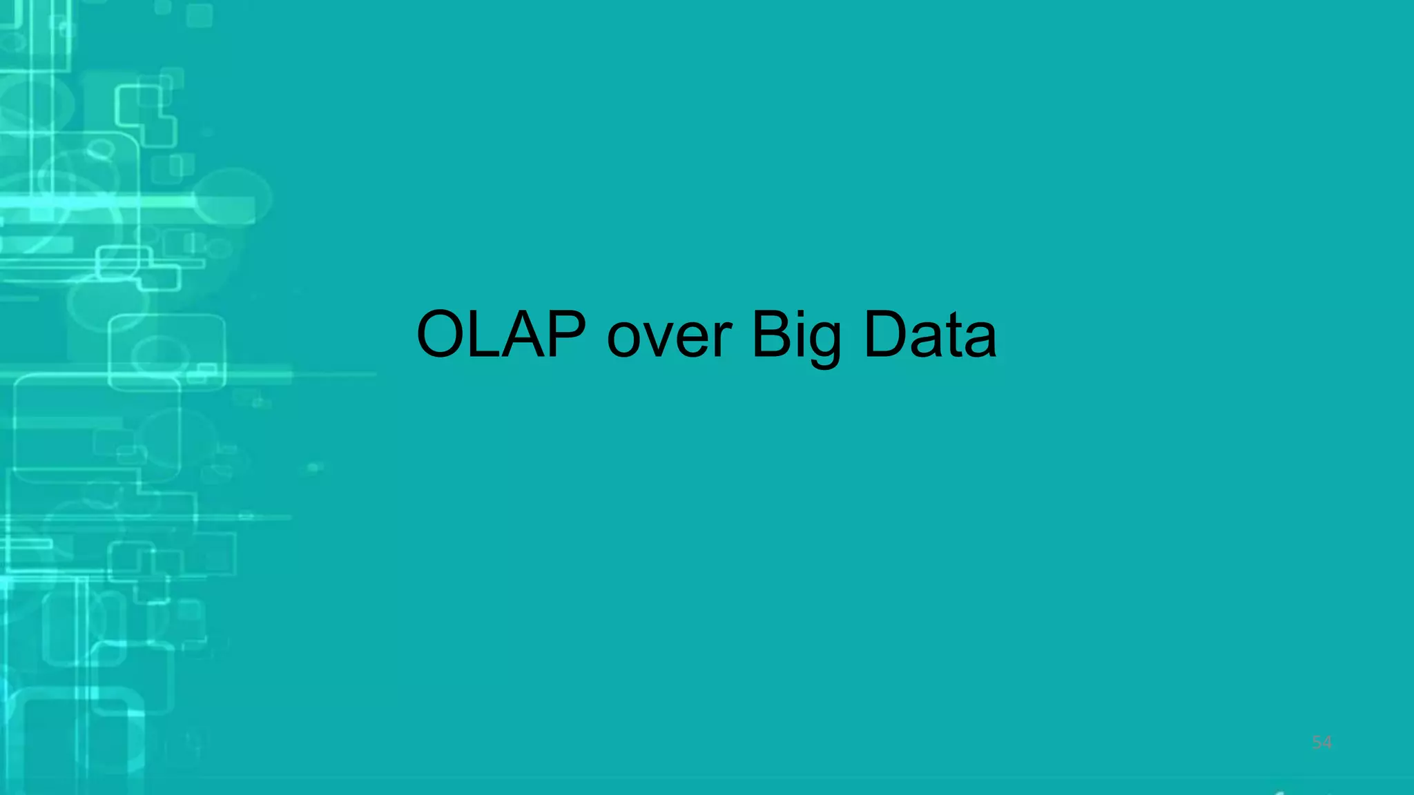 OLAP over Big Data
54
 