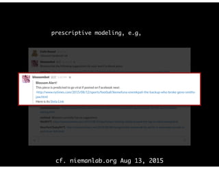 prescriptive modeling, e.g,
cf. niemanlab.org Aug 13, 2015
 