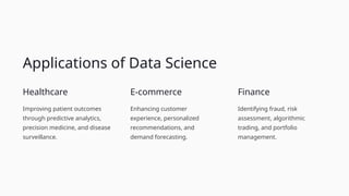 Basic concept of Data-Science and its Applications | PPTX