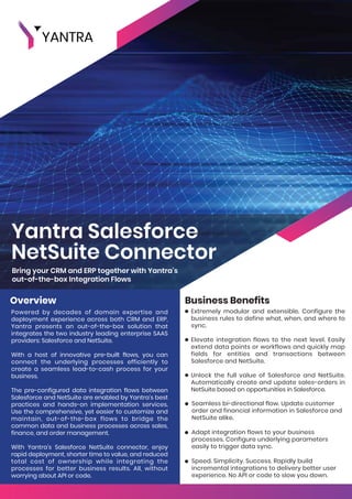 Yantra Salesforce NetSuite Connector